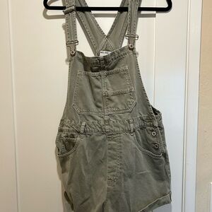 Free People Sage Green Overalls